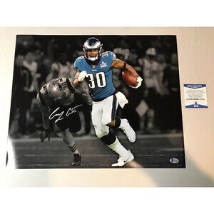 Corey Clement Autograph Signed Eagles Super Bowl LII 16x20 Photo Beckett
